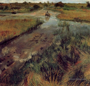 Flux gonflé à Shinnecock 1895 William Merritt Chase Paysage impressionniste Peinture à l'huile